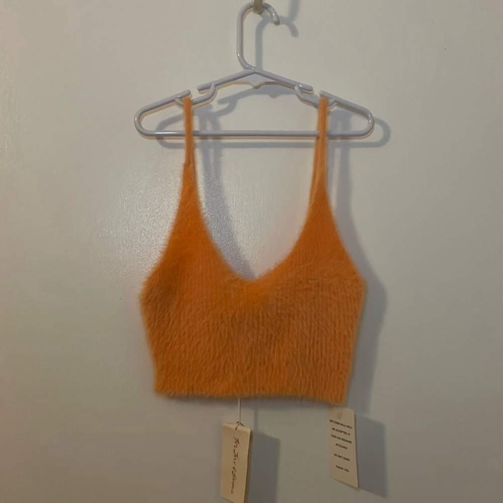 For Love and Lemons - XS - 100% nylon - orange cropped top